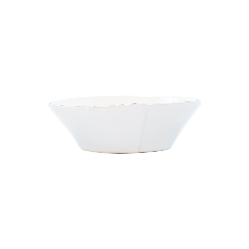 Lastra White Small Oval Bowl Serveware Vietri White  