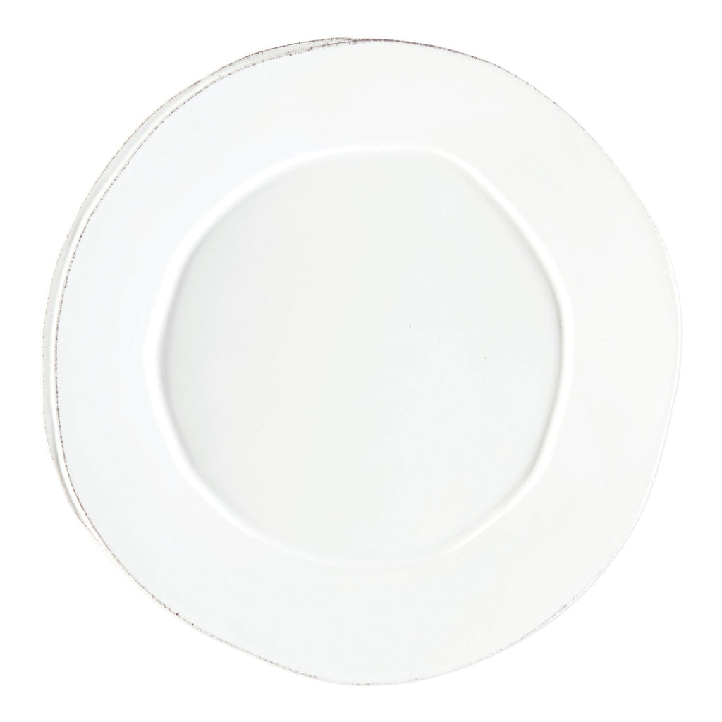 Lastra White Round Platter Serveware Vietri White  