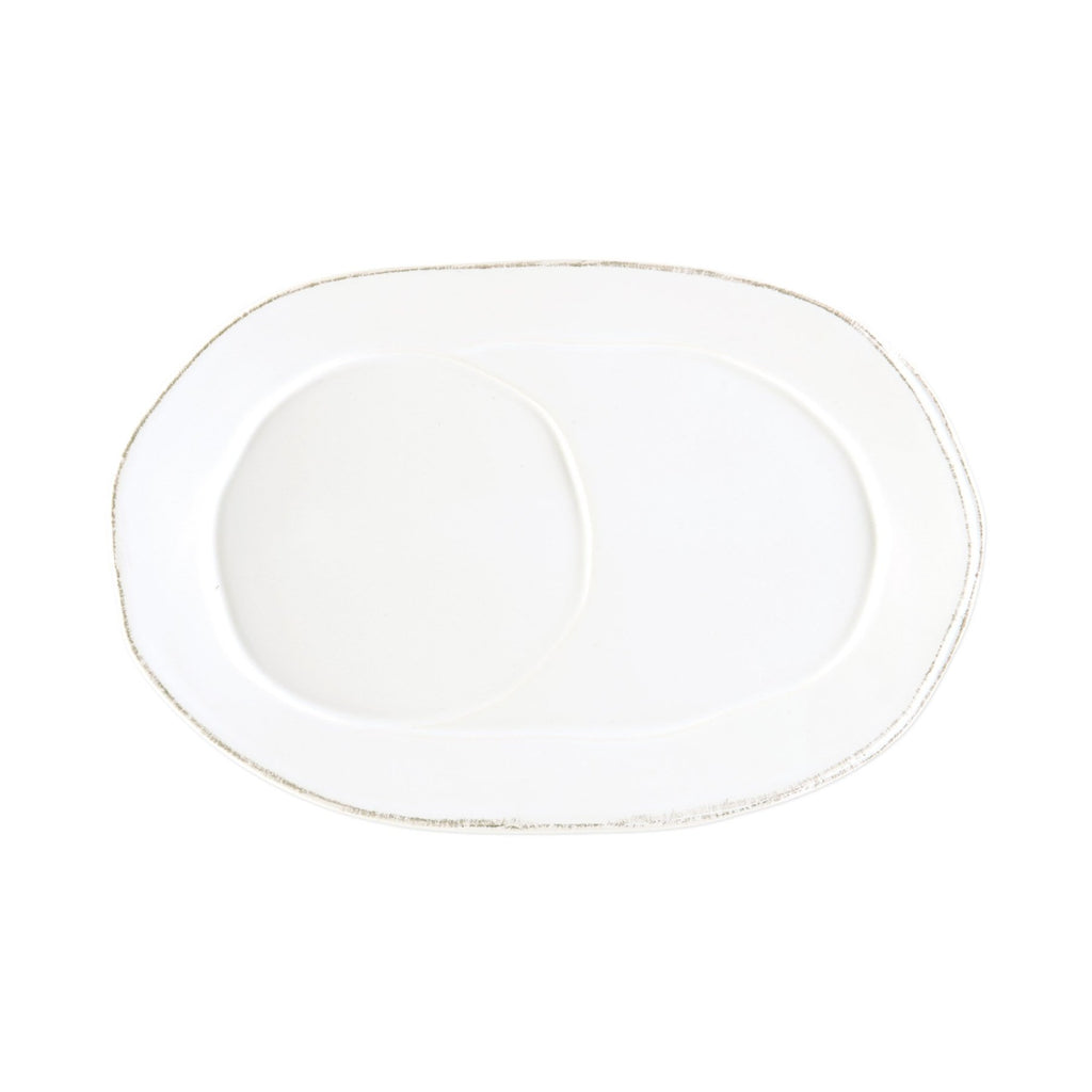 Lastra Oval Tray Serveware Vietri White  