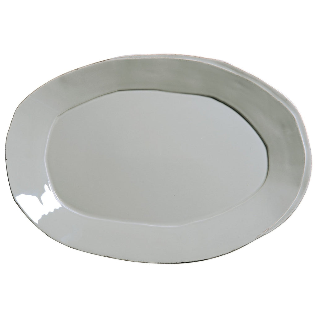 Lastra Oval Platter Serveware Vietri Gray  