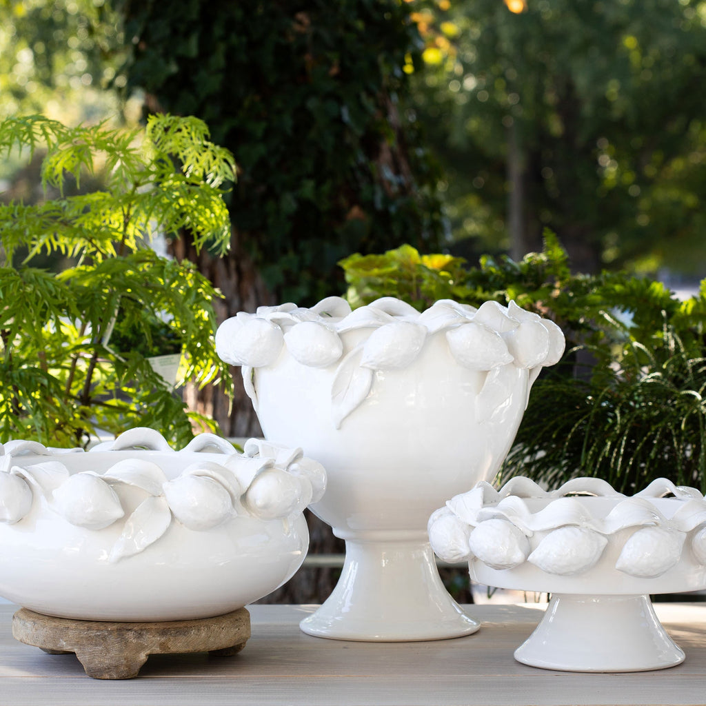 Limoni White Figural Centerpiece Pots and Planters Vietri   