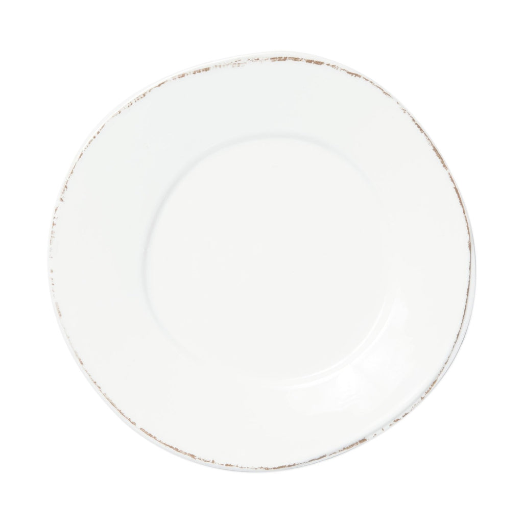 Melamine Lastra White Dinner Plate Dinnerware Vietri White  
