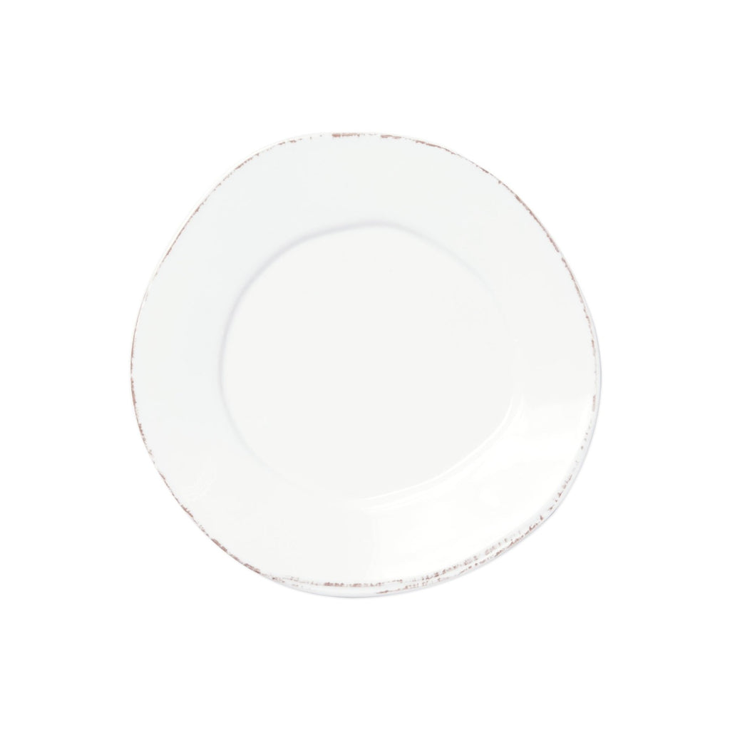 Melamine Lastra White Salad Plate Dinnerware Vietri White  