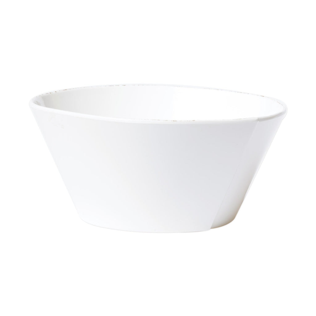 Melamine Lastra White Large Stacking Serving Bowl Serveware Vietri White  