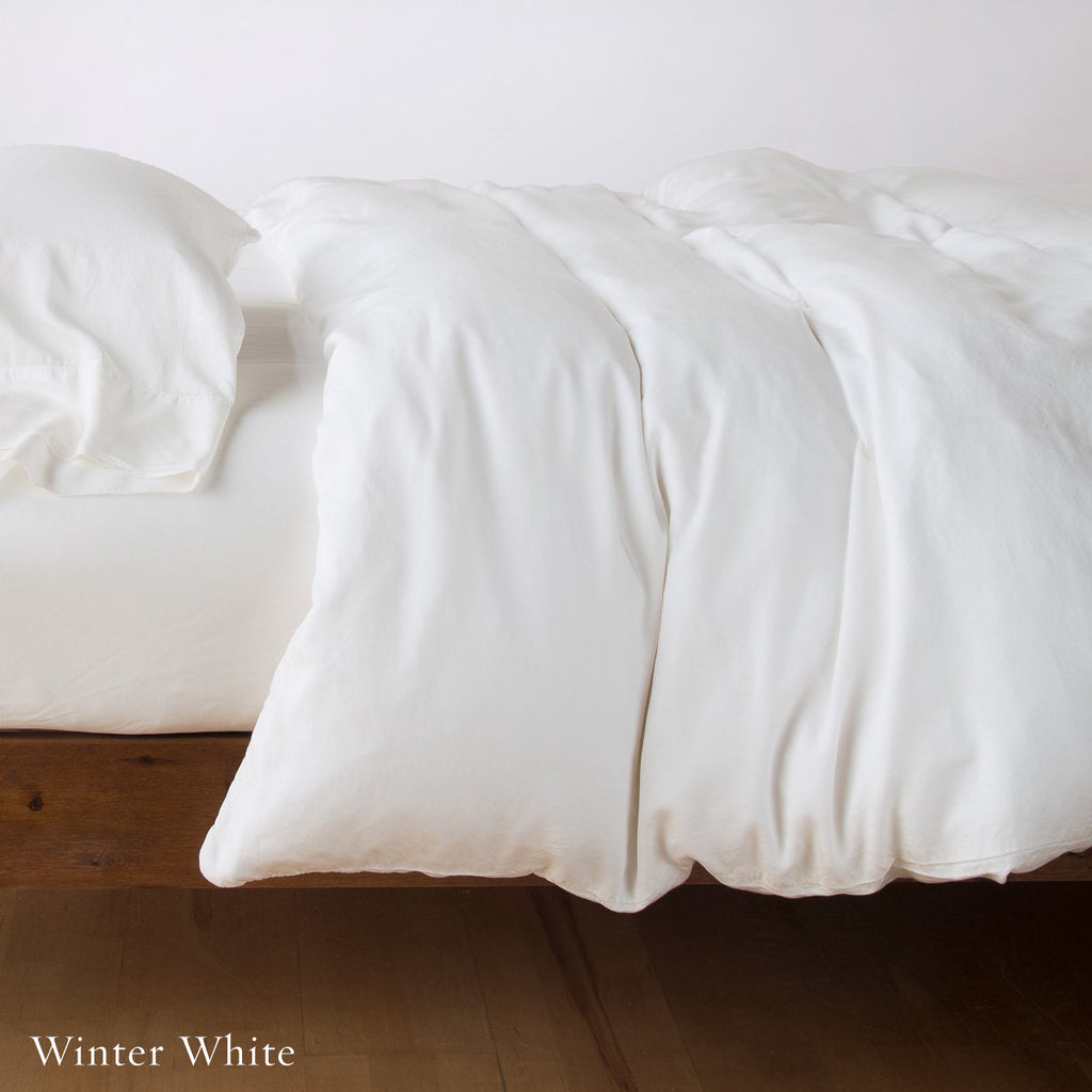 Bella Notte Madera Luxe Duvet Cover Duvet Covers & Comforters Bella Notte Winter White Queen 