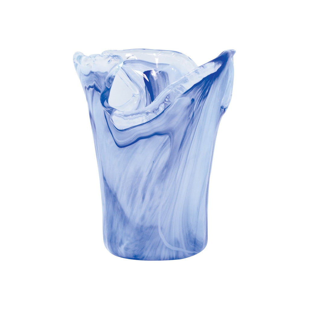 Onda Glass Cobalt Small Vase Vases Vietri Cobalt  