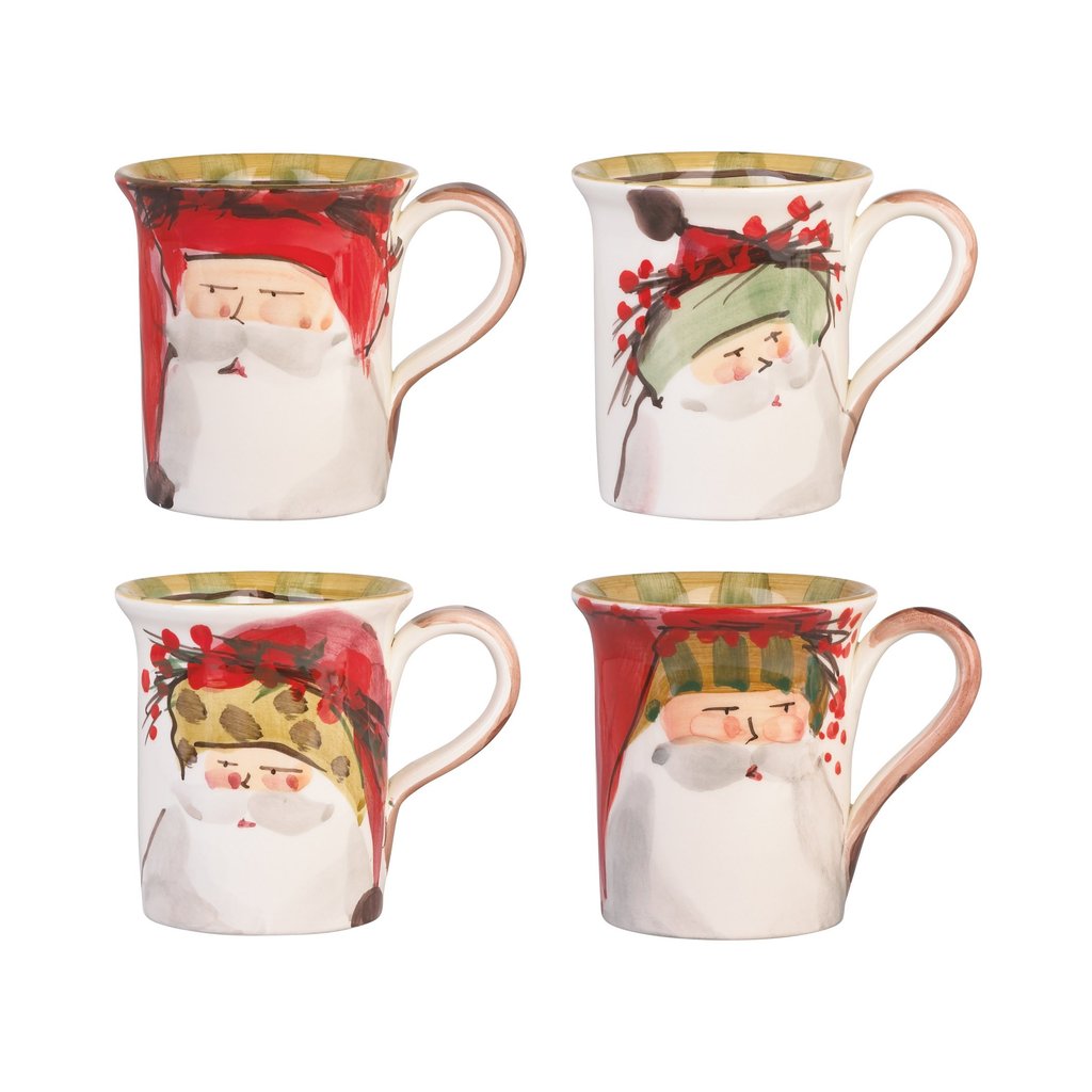 Old St. Nick Assorted Mugs - Set Of 4 Bowls & Mugs Vietri   