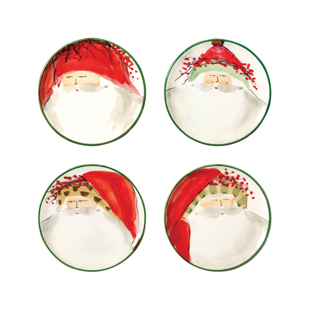 Old St. Nick Assorted Canape Plates - Set Of 4 Dinnerware Vietri   