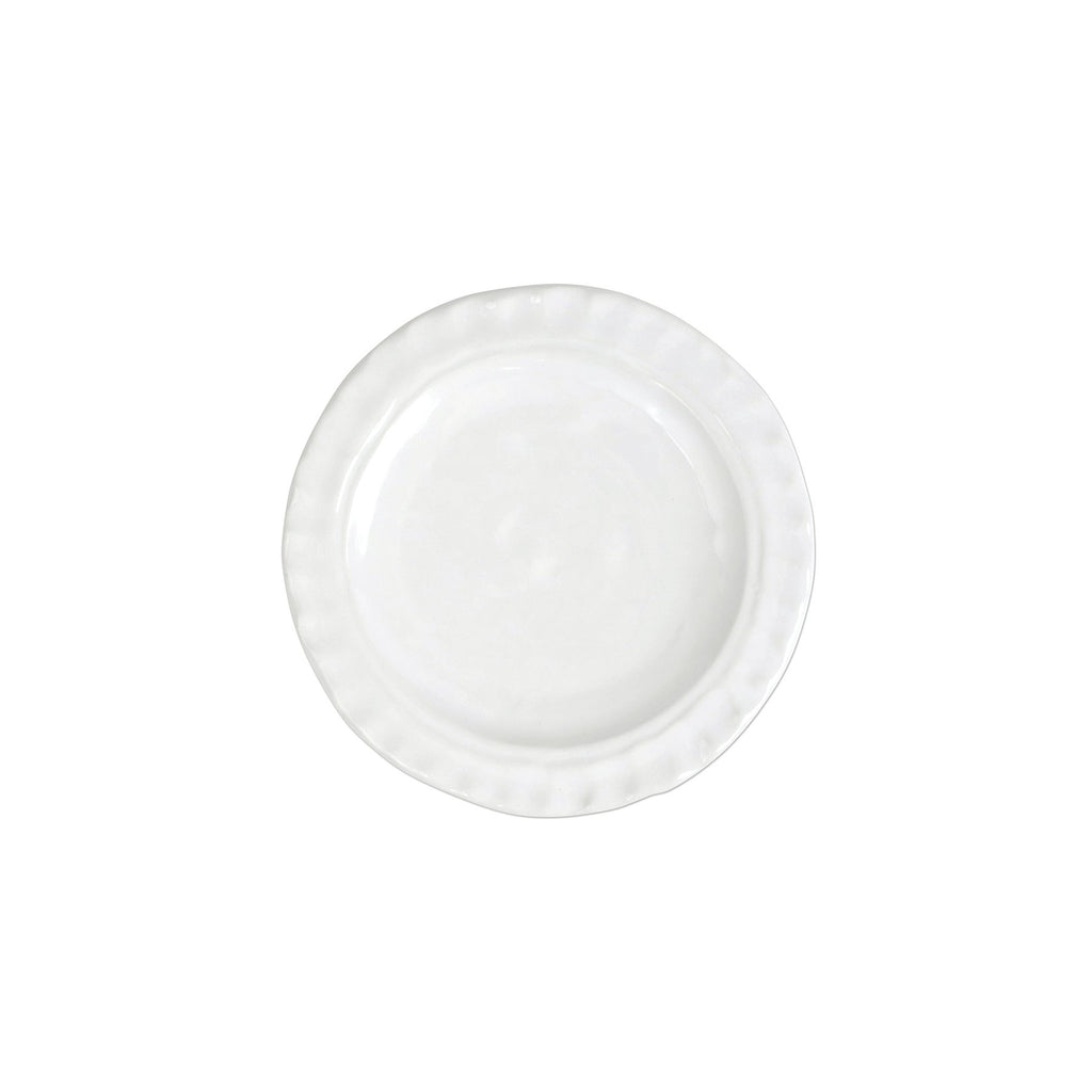 Pietra Serena Canape Plate Dinnerware Vietri White  