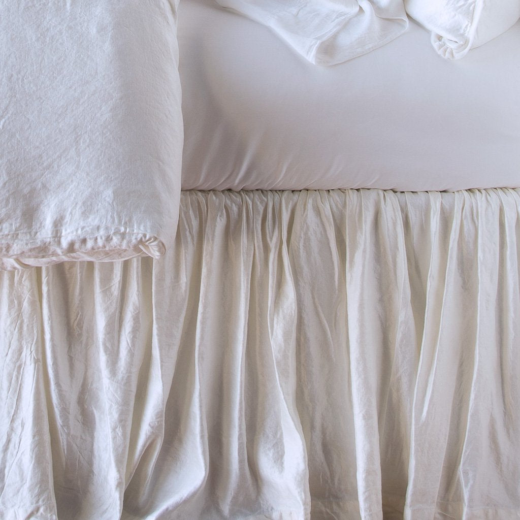Bella Notte Paloma Bed Skirt Bed Skirts Bella Notte White Full/Queen 