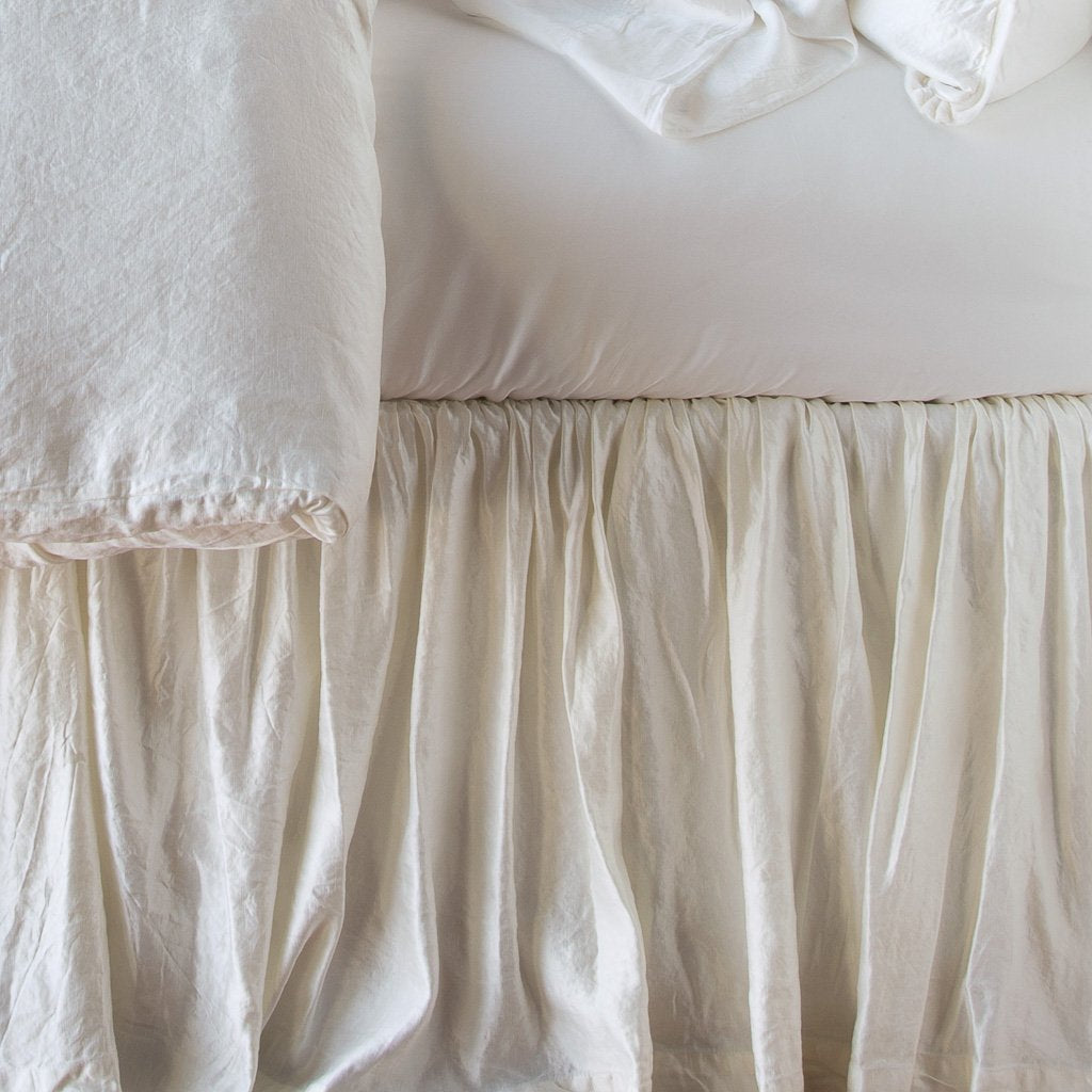 Bella Notte Paloma Bed Skirt Bed Skirts Bella Notte Winter White Full/Queen 