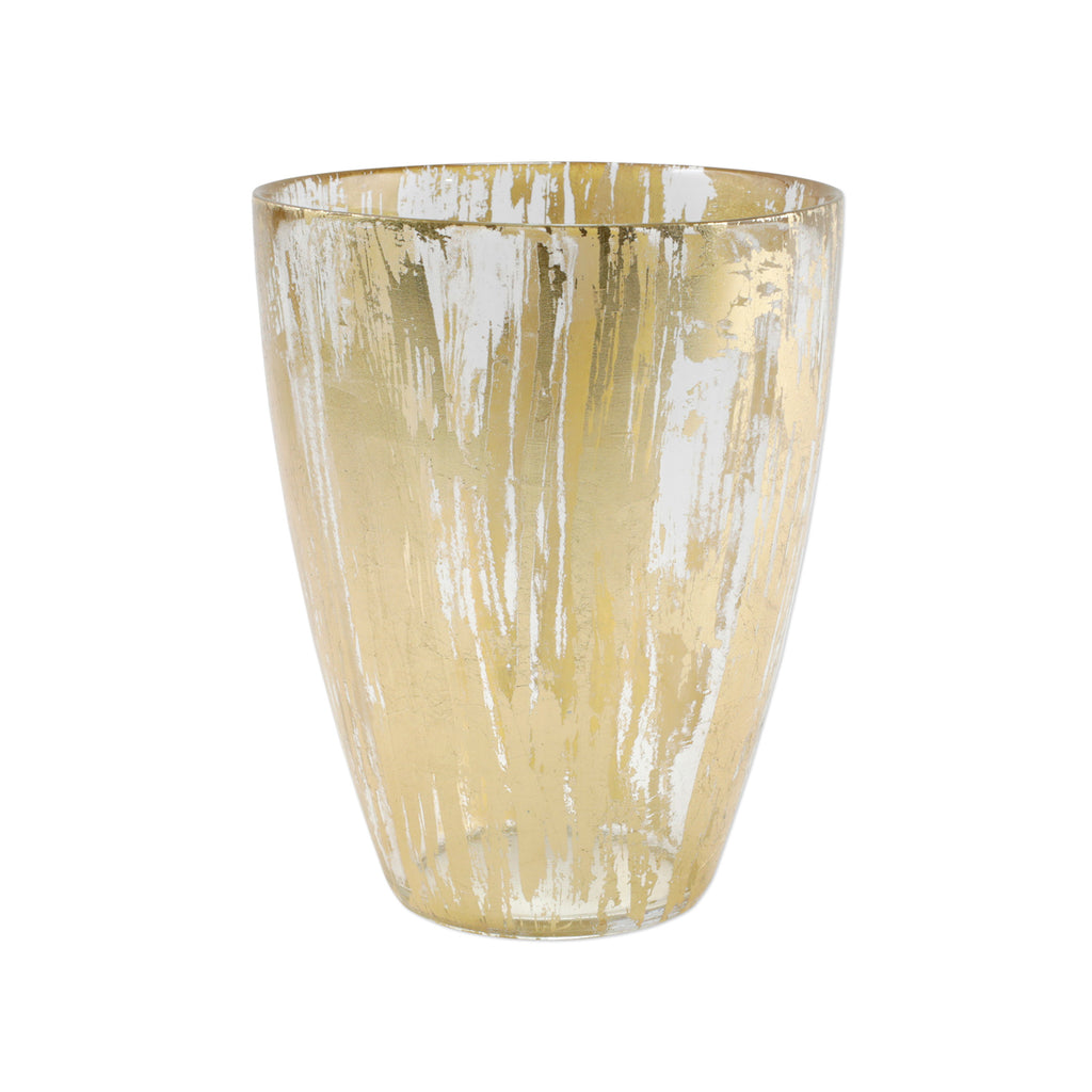 Rufolo Glass Gold Brushstroke Vase Vases Vietri Gold  