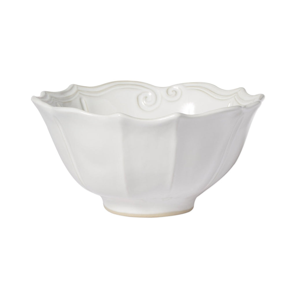 Incanto Stone Baroque Medium Serving Bowl Serveware Vietri White  