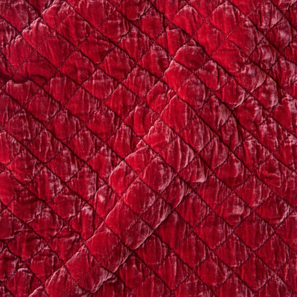 Bella Notte Silk Velvet Quilted Fabric By The Yard Fabric by the Yard Bella Notte Poppy  