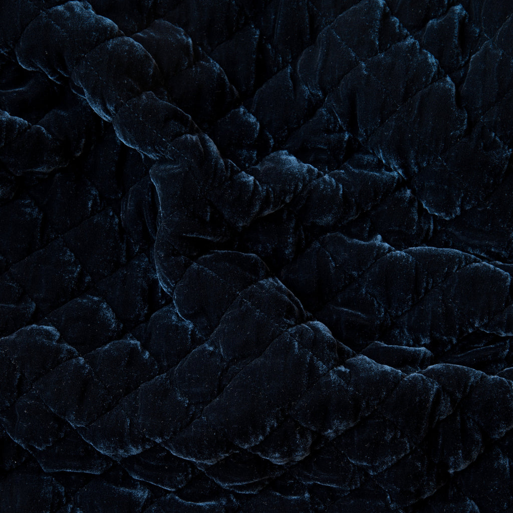Bella Notte Silk Velvet Quilted Fabric By The Yard Fabric by the Yard Bella Notte Midnight  